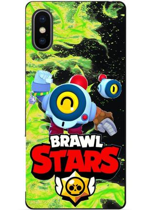 Силиконовый чехол бампер для iphone xs с героем бравл нани