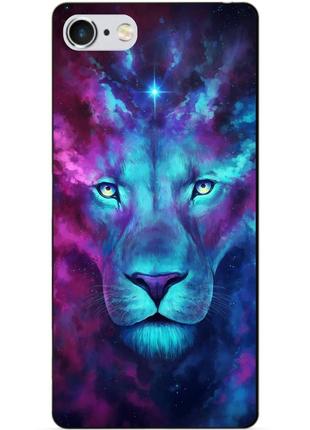 Силиконовый чехол бампер для iphone 6 с рисунком космический лев