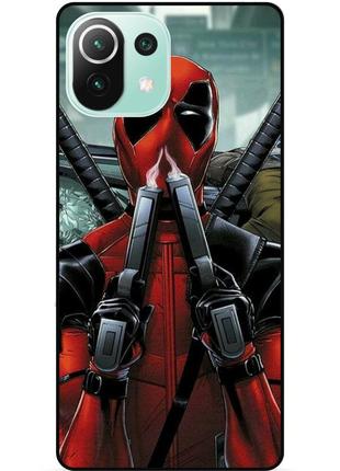 Силіконовий бампер чохол для xiaomi mi 11 lite з малюнком дедпул deadpool