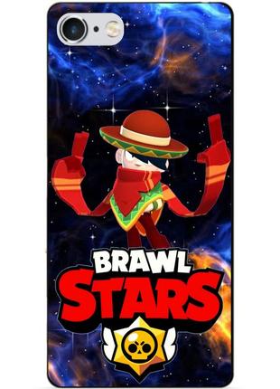 Силиконовый чехол бампер для iphone 6 с героем космический бравл эдгар