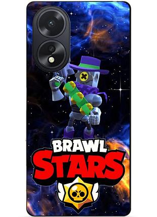 Силиконовый чехол бампер для oppo a38 с героем космический бравл рико