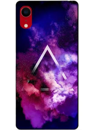 Силиконовый чехол бампер для iphone xr с рисунком космос галактика