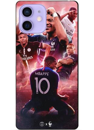 Силиконовый бампер чехол для iphone 12 с рисунком килиан мбаппе mbappe