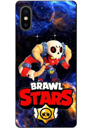 Силиконовый чехол бампер для iphone xs с героем космический бравл бо