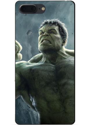 Силиконовый чехол бампер для iphone 8 plus с рисунком халк marvel hulk