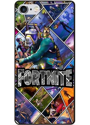 Силиконовый чехол бампер для iphone 6 с картинкой фортнайт fortnite