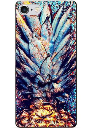 Силиконовый чехол бампер для iphone 6 с рисунком ананас