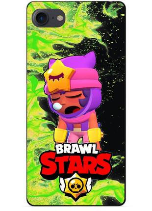 Силиконовый чехол бампер для iphone se 2 2020 с героем бравл сэнди