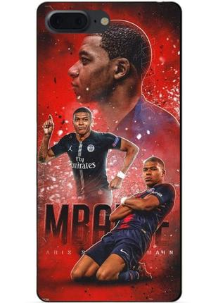 Силиконовый бампер чехол для iphone 7 plus с рисунком мбаппе psg mbappe