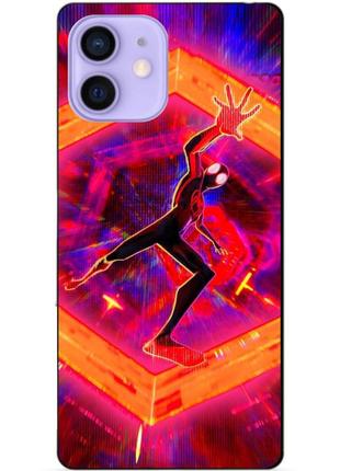 Силиконовый чехол бампер для iphone 12 с картинкой человек паук spider man