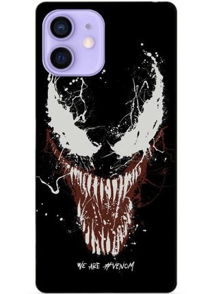 Силиконовый чехол бампер для iphone 12 с рисунком веном venom
