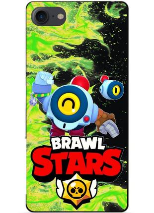 Силиконовый чехол бампер для iphone 7 с героем бравл нани