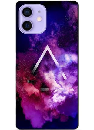 Силиконовый чехол бампер для iphone 12 с рисунком космос галактика