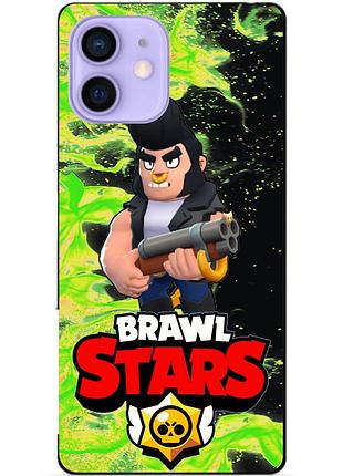 Силиконовый чехол бампер для iphone 12 с героем бравл булл