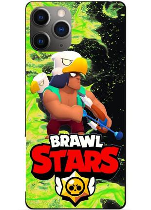 Силиконовый чехол бампер для iphone 11 pro с героем бравл бо