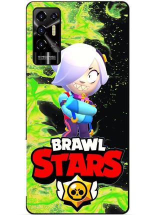 Силіконовий бампер чохол для tecno pova 2 з героєм бравл колетт