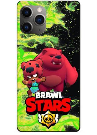 Силиконовый чехол бампер для iphone 11 pro с героем бравл нита мишка