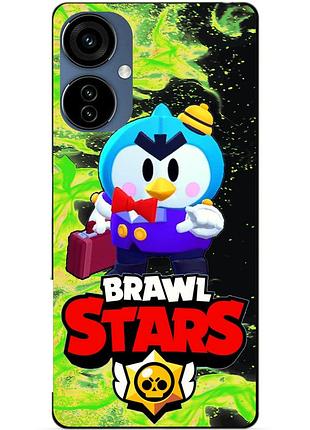 Силиконовый чехол бампер для tecno camon 19 neo с героем бравл мистер п.