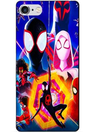 Силиконовый чехол бампер для iphone 6 с картинкой spider man человек паук