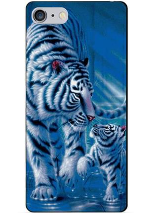 Силіконовий чохол бампер для iphone 6 plus з малюнком тигри
