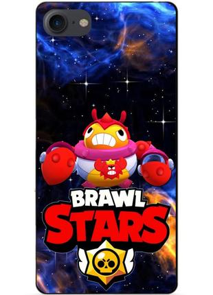 Силиконовый чехол бампер для iphone se 3 2022 с героем космический бравл  тик