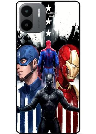 Силиконовый бампер чехол для xiaomi redmi a2 / a1 с рисунком marvel марвел человек паук1 фото