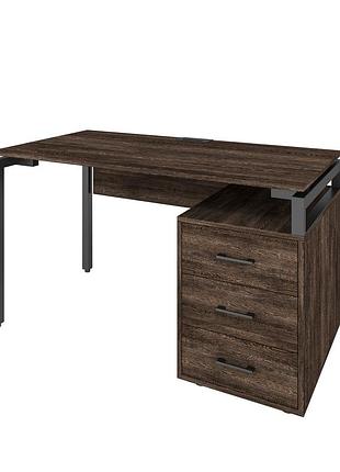 Офисный письменный стол loft details lp135b венге винтаж с царгой