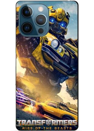 Силиконовый чехол бампер для iphone 13 pro с рисунком bumblebee бамблби трансформеры