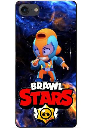 Силіконовий бампер чохол для iphone se 2 2020 з героєм космічний бравл макс