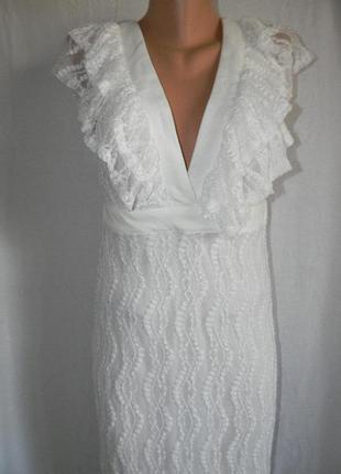 Новое кружевное белое платье2 фото