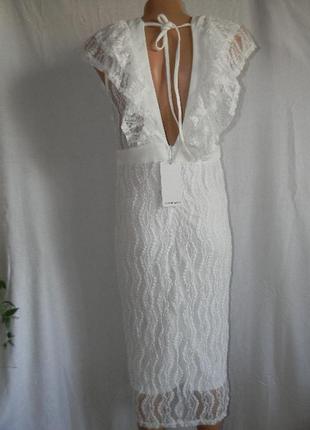 Новое кружевное белое платье3 фото