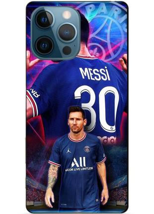 Силиконовый чехол бампер для iphone 13 pro max с рисунком месси псж messi1 фото