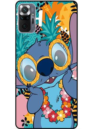 Силіконовий бампер чохол для xiaomi redmi note 10 pro з малюнком стіч stitch ліло