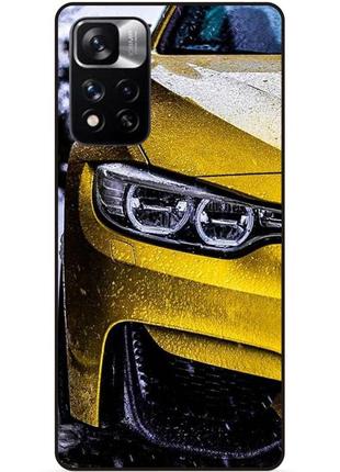 Силиконовый чехол бампер для xiaomi redmi note 11 pro plus 5g с рисунком bmw бмв машина авто