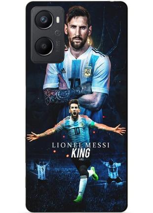 Силиконовый чехол бампер для oppo a96 с рисунком messi аргентина  месси