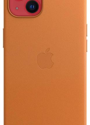 Оригинальный кожаный чехол apple leather case magsafe mm103zm/a для iphone 13/14 (6.1") brown1 фото