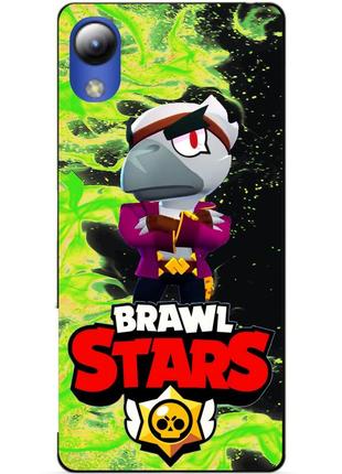 Силіконовий бампер чохол для zte blade l8 з героєм бравл білий ворон