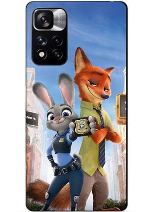 Силиконовый чехол бампер для xiaomi redmi note 11 pro plus 5g с рисунком джуди зверополис zootopia