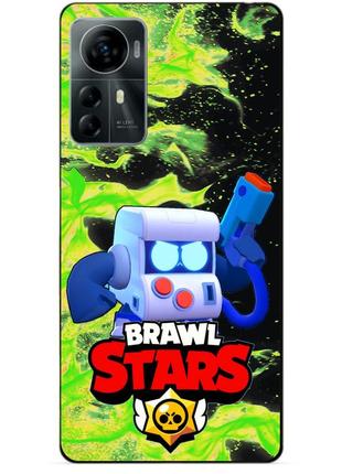 Силіконовий бампер чохол для zte blade a72s з героєм бравл 8-біт