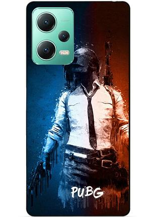 Силиконовый чехол бампер для xiaomi redmi note 12 5g с рисунком puвg пабг