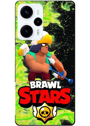 Силиконовый чехол бампер для xiaomi poco f5 с героем бравл бо