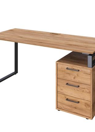 Офисный письменный стол loft details l180b дуб крафт золотой