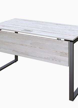 Офисный письменный стол loft details к135b сосна лофт белая с царгой