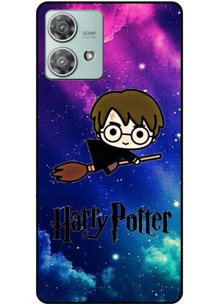 Силіконовий бампер чохол для motorola edge 40 neo з малюнком гаррі поттер harry potter квіддіч