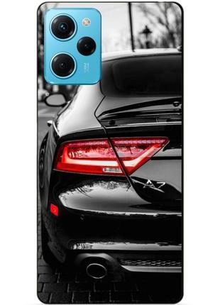 Силиконовый чехол бампер для xiaomi redmi note 12 pro speed edition с рисунком audi ауди машина авто