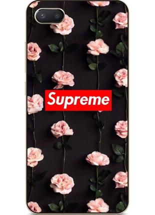 Силиконовый чехол бампер для iphone 8 plus с рисунком supreme