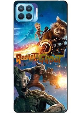 Силіконовий чохол бампер для oppo reno 4 lite rocket groot ракета грут стражі галактики