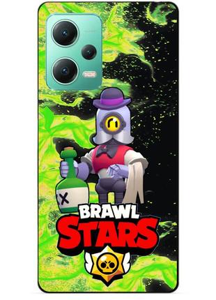 Силиконовый чехол бампер для xiaomi redmi note 12 5g с героем бравл барли