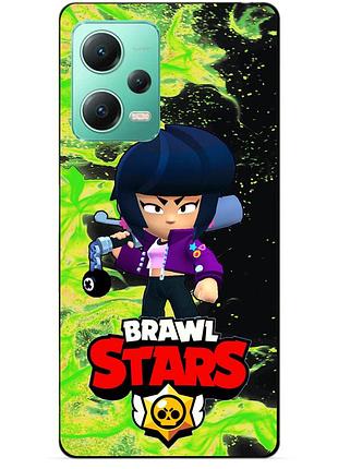 Силиконовый чехол бампер для xiaomi redmi note 12 5g с героем бравл биби