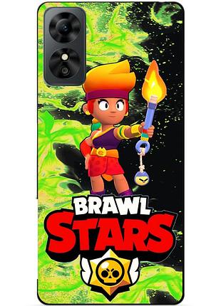 Силіконовий бампер чохол для zte blade a33 plus з героєм бравл амбер